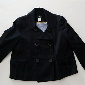 J.Crew navy cotton, double breasted jacket, size 6